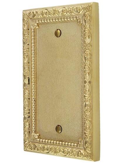 Floral Victorian Blank Cover Plate.